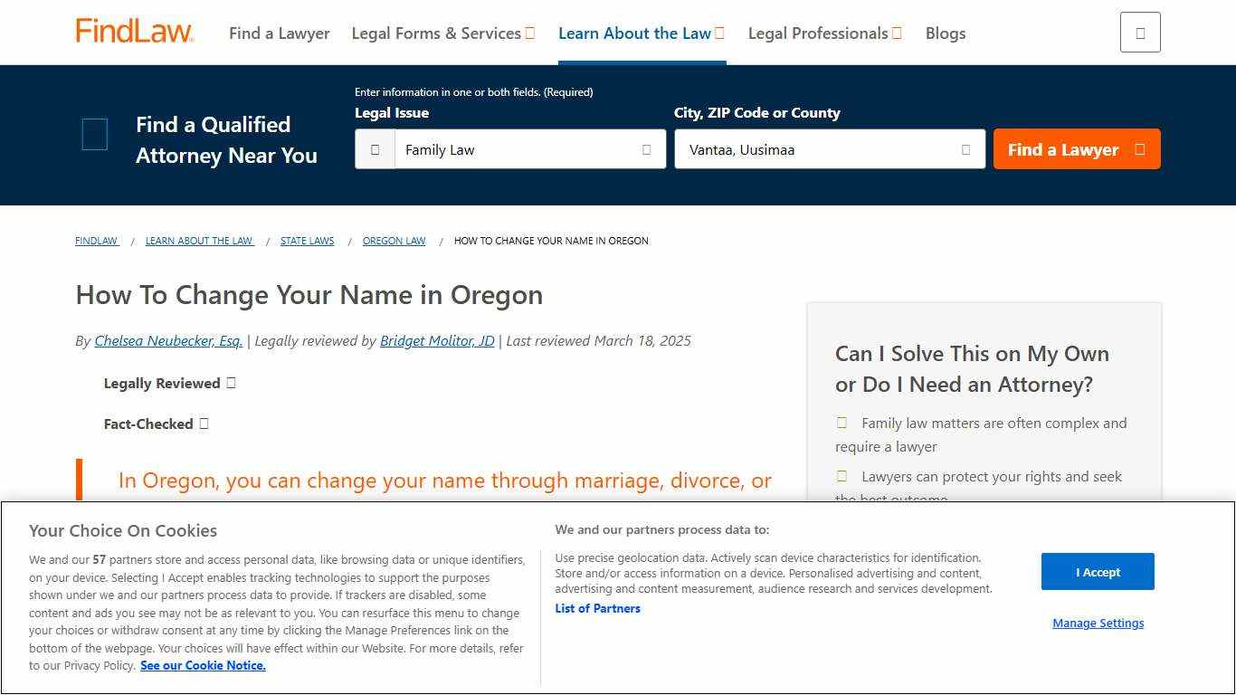 How To Change Your Name in Oregon - FindLaw